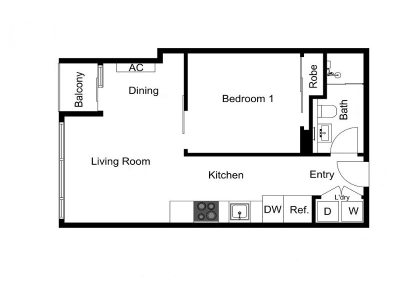 2603B/11 Rose Lane, Melbourne VIC 3000 Floorplan