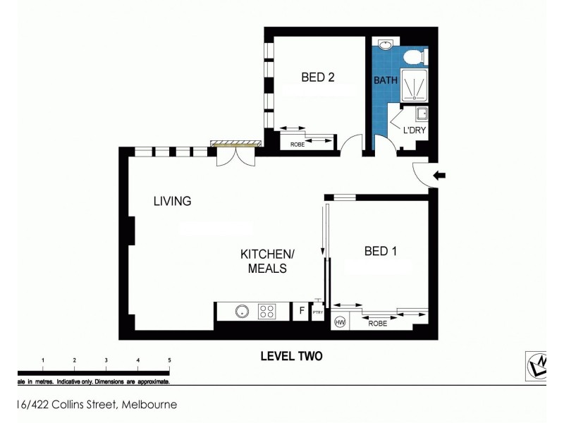 216/422 Collins Street, Melbourne VIC 3000 Floorplan