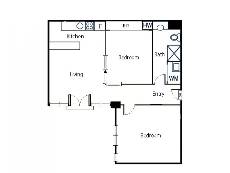 506/422 Collins Street, Melbourne VIC 3000 Floorplan