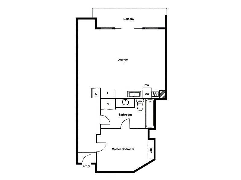 7/6 Anthony Street, Melbourne VIC 3000 Floorplan
