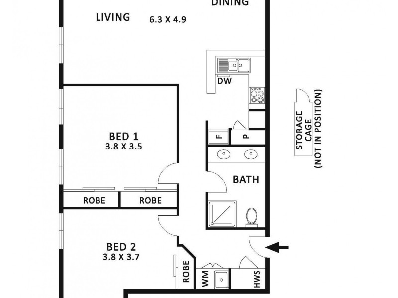 608/501 Little Collins Street, Melbourne VIC 3000 Floorplan