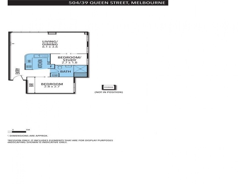 504/39 Queen Street, Melbourne VIC 3000 Floorplan