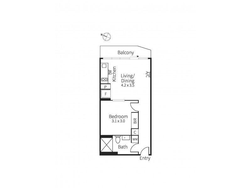 2603/7 Katherine Place, Melbourne VIC 3000 Floorplan