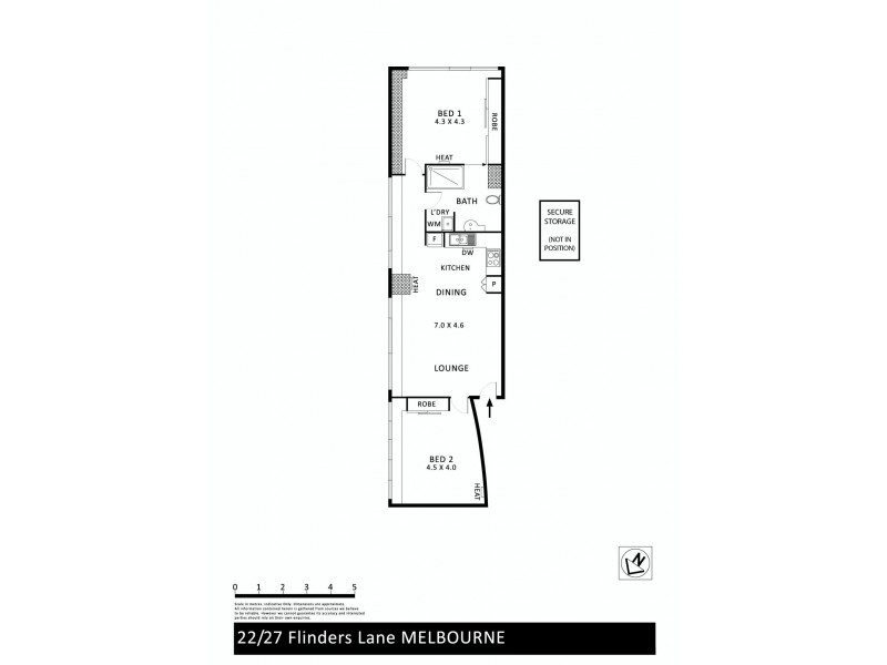 22/27 Flinders Lane, Melbourne VIC 3000 Floorplan