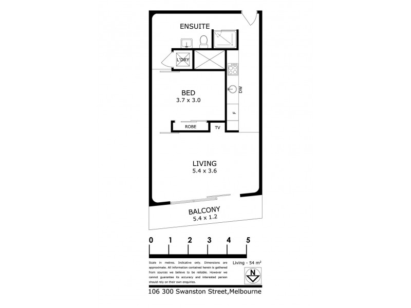 106/300 Swanston Street, Melbourne VIC 3000 Floorplan