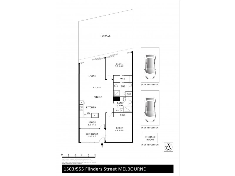 1503/555 Flinders Street, Melbourne VIC 3000 Floorplan
