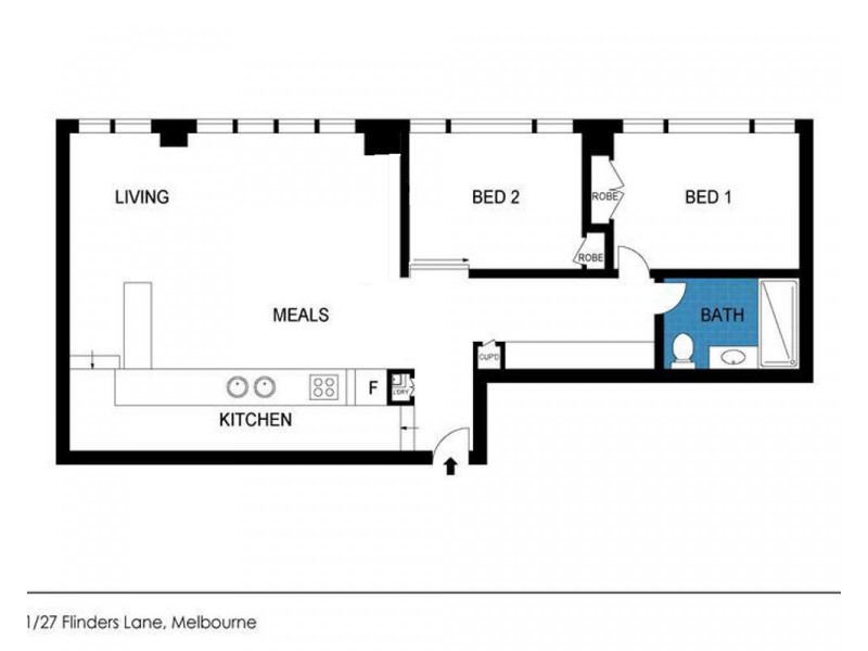 B1/27 Flinders Lane, Melbourne VIC 3000 Floorplan