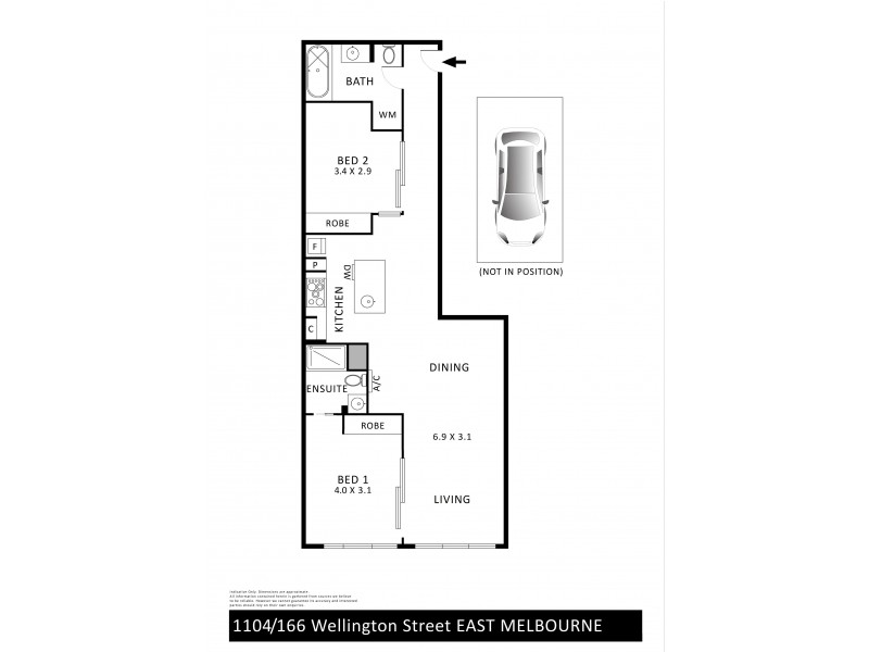 1104/166 Wellington Parade, East Melbourne VIC 3002 Floorplan