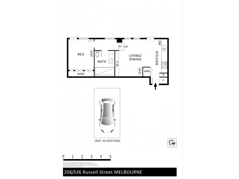 206/336 Russell Street, Melbourne VIC 3000 Floorplan