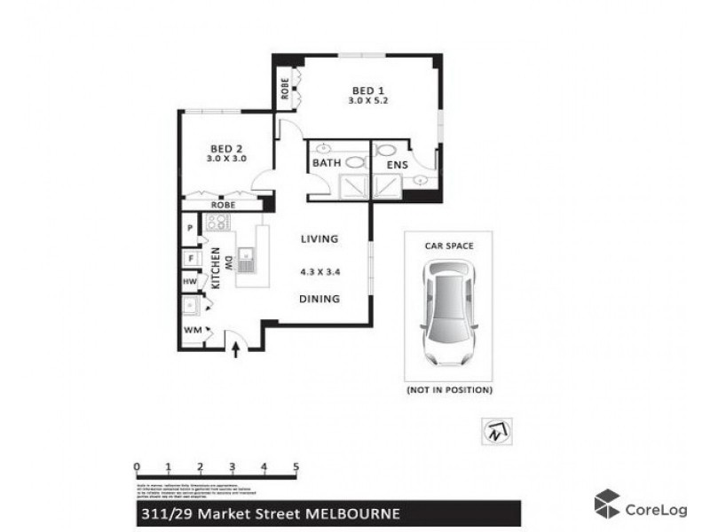 311/29 Market Street, Melbourne VIC 3000 Floorplan