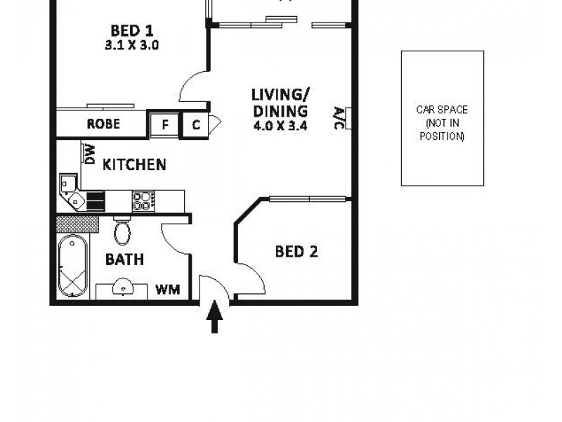 408/118 Dudley Street, West Melbourne VIC 3003 Floorplan