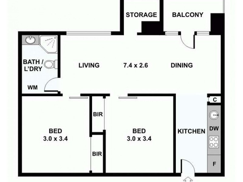1002/115 Swanston Street, Melbourne VIC 3000 Floorplan