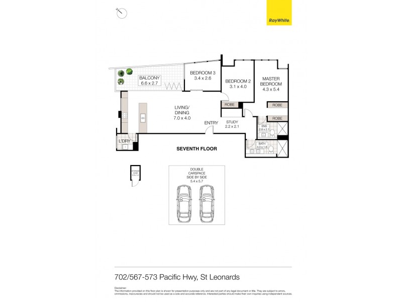 702/567 Pacific Highway, St Leonards NSW 2065 Floorplan