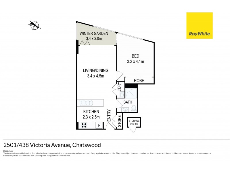 2501/438 Victoria Avenue, Chatswood NSW 2067 Floorplan