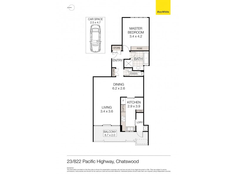 23/822 Pacific Highway, Chatswood NSW 2067 Floorplan