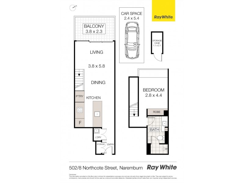 502/8 Northcote Street, St Leonards NSW 2065 Floorplan