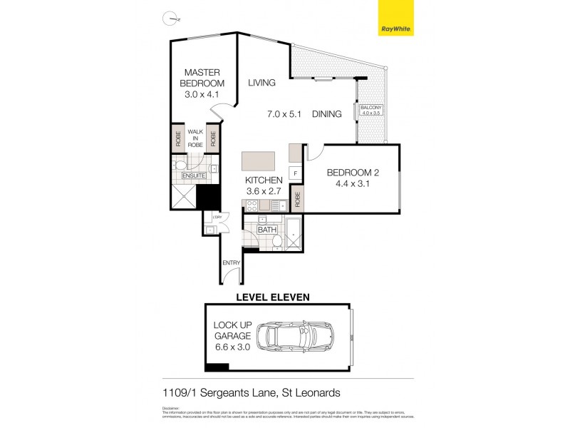 1109/1 Sergeants Lane, St Leonards NSW 2065 Floorplan