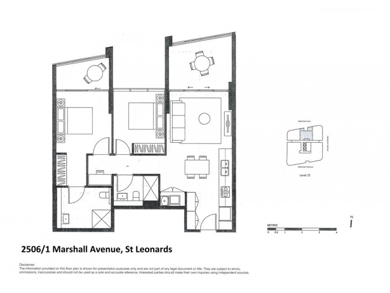 2506/1 Marshall Avenue, St Leonards NSW 2065 Floorplan