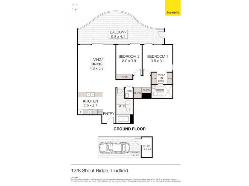 12/8 Shout Ridge, Lindfield NSW 2070 Floorplan
