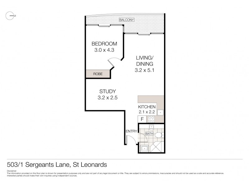503/1 Sergeants Lane, St Leonards NSW 2065 Floorplan