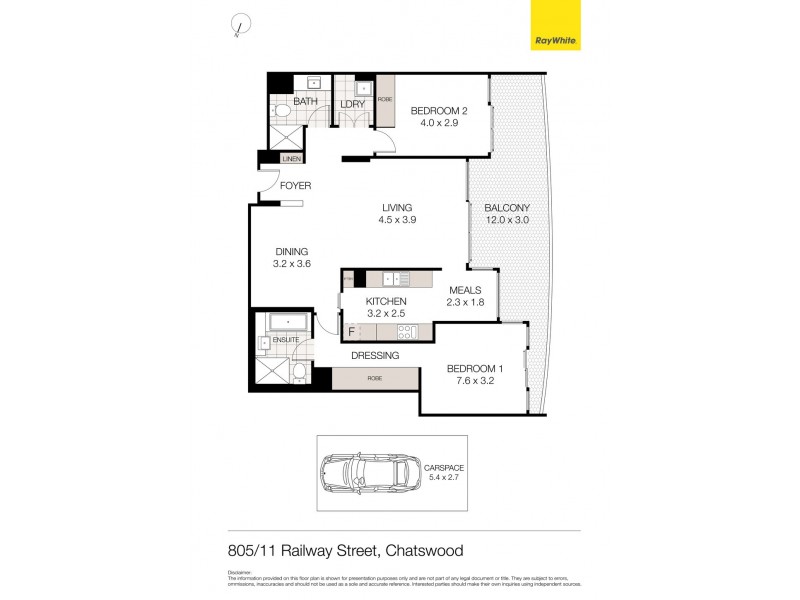 805/11 Railway Street, Chatswood NSW 2067 Floorplan