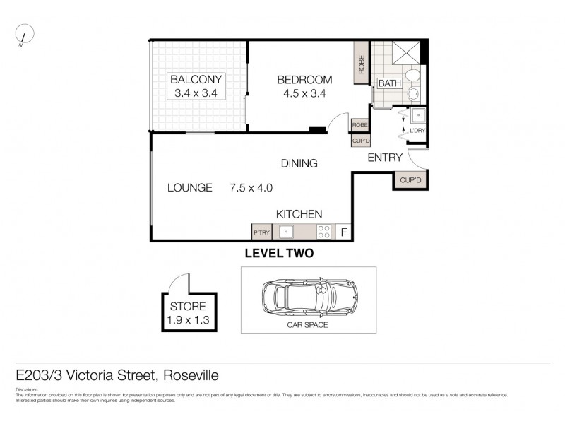 E203/3 Victoria Street, Roseville NSW 2069 Floorplan