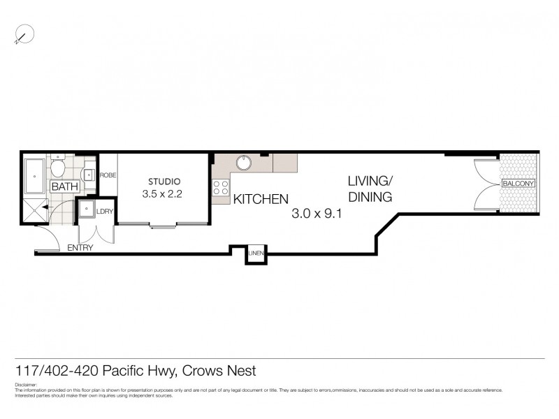 117/402-420 Pacific Highway, Crows Nest NSW 2065 Floorplan