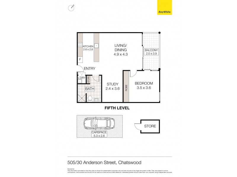 505/30 Anderson Street, Chatswood NSW 2067 Floorplan