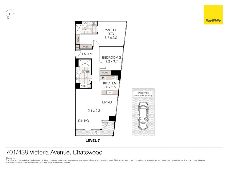 701/438 Victoria Avenue, Chatswood NSW 2067 Floorplan