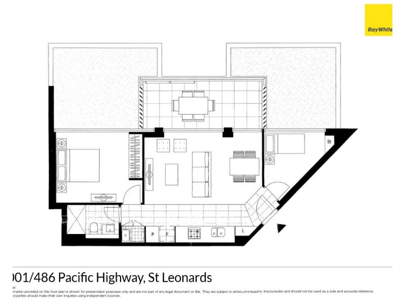 3001/486 Pacific Highway, St Leonards NSW 2065 Floorplan
