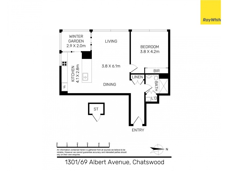 1301/69 Albert Avenue, Chatswood NSW 2067 Floorplan