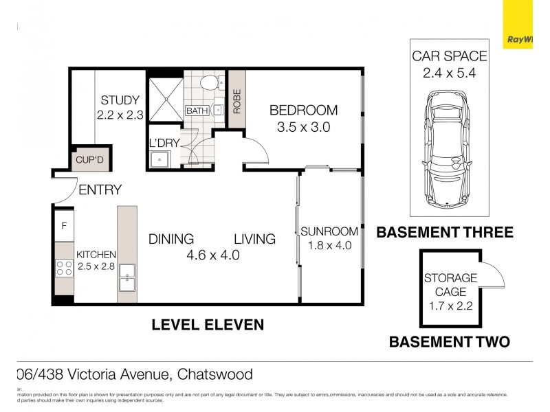 1106/438 Victoria Avenue, Chatswood NSW 2067 Floorplan