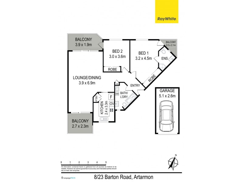 8/23 Barton Road, Artarmon NSW 2064 Floorplan