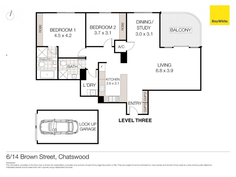 6/14 Brown Street, Chatswood NSW 2067 Floorplan