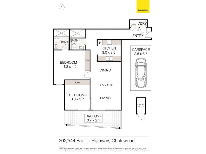 202/544 Pacific Highway, Chatswood NSW 2067 Floorplan