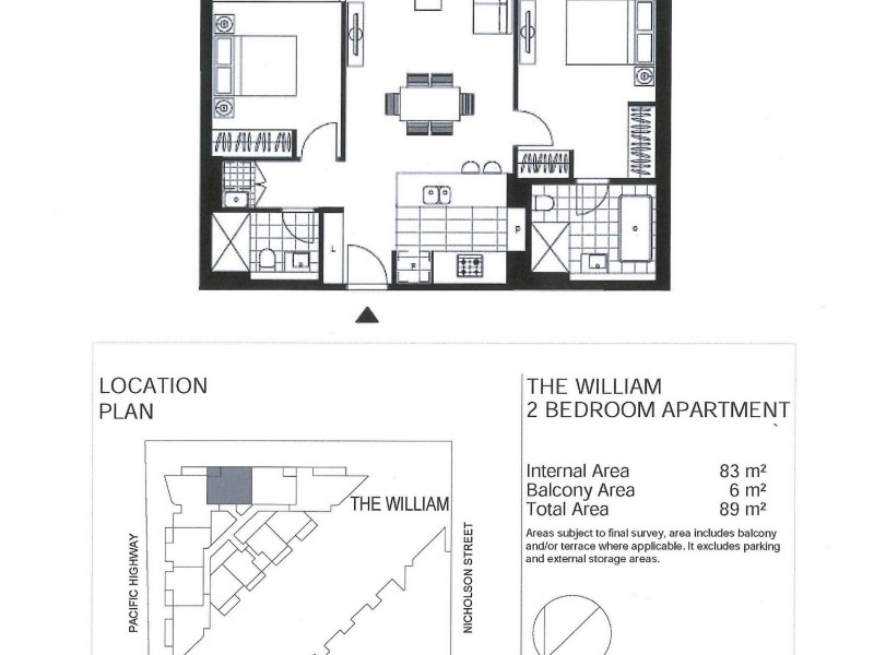 1306/472 Pacific Highway, St Leonards NSW 2065 Floorplan