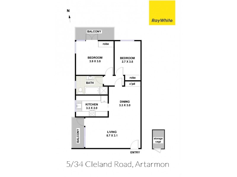 5/34 Cleland Road, Artarmon NSW 2064 Floorplan