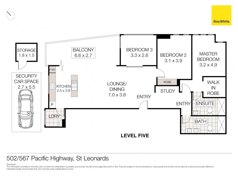 502/567 Pacific Highway, St Leonards NSW 2065 Floorplan