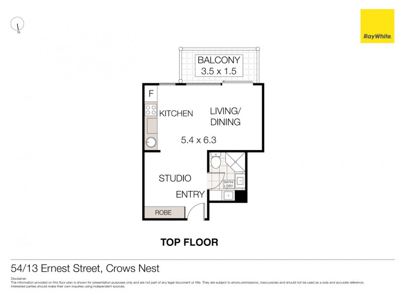 54/13 Ernest Street, Crows Nest NSW 2065 Floorplan