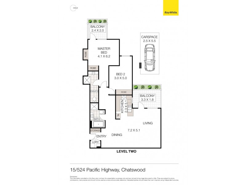 15/524 Pacific Highway, Chatswood NSW 2067 Floorplan