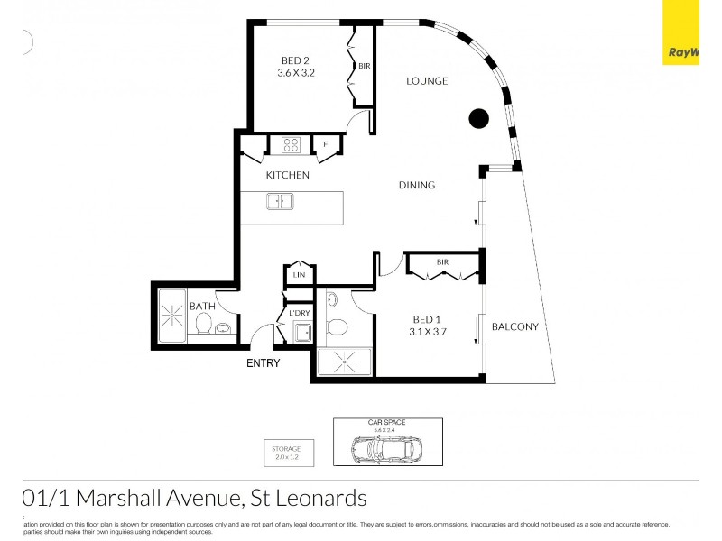 1601/1 Marshall Avenue, St Leonards NSW 2065 Floorplan