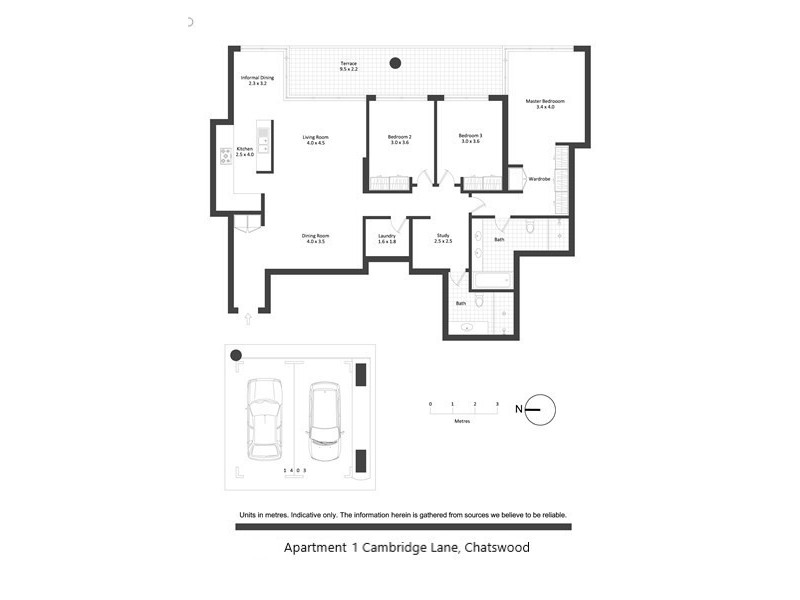 APARTMEMT/1 Cambridge Lane, Chatswood NSW 2067 Floorplan