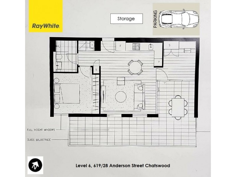 619/28 Anderson Street, Chatswood NSW 2067 Floorplan