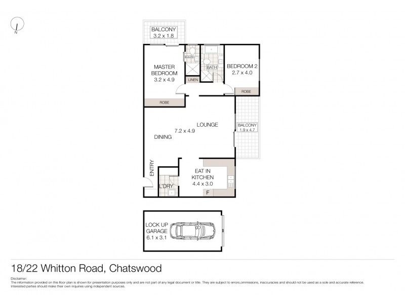 18/22 Whitton Road, Chatswood NSW 2067 Floorplan