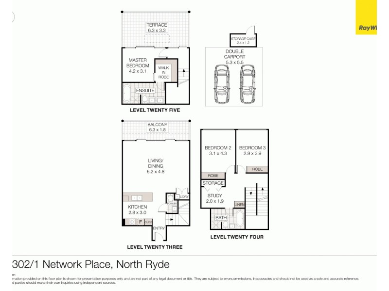 A2302/1 Network Place, North Ryde NSW 2113 Floorplan