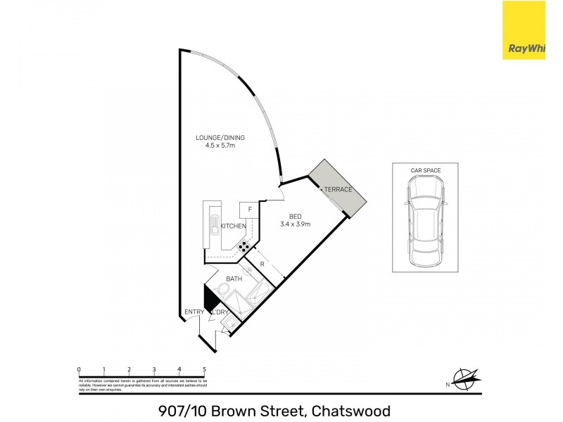 907/10 Brown Street, Chatswood NSW 2067 Floorplan