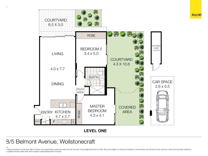 108/5 Belmont Avenue, Wollstonecraft NSW 2065 Floorplan