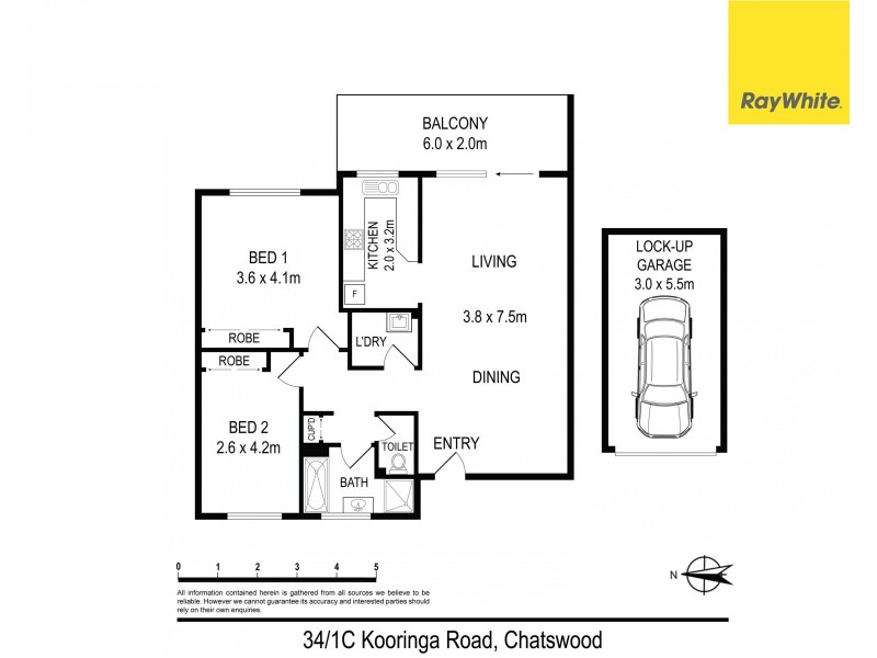 34/1C Kooringa Road, Chatswood NSW 2067 Floorplan