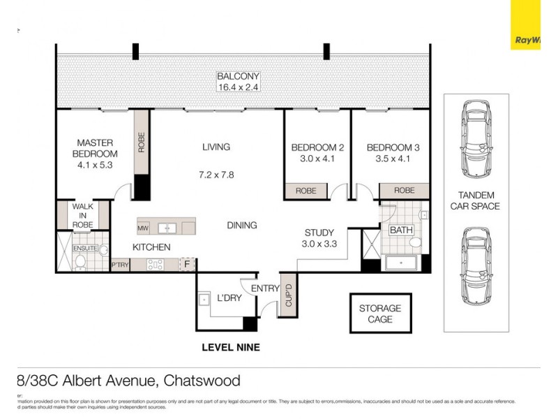 908/38C Albert Avenue, Chatswood NSW 2067 Floorplan