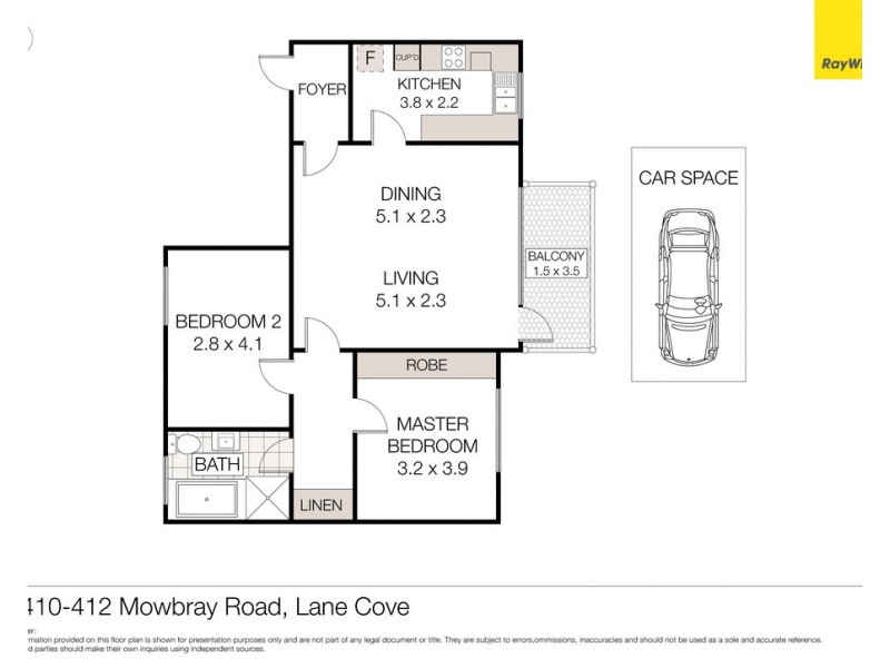 8/410-412 Mowbray Road, Lane Cove NSW 2066 Floorplan